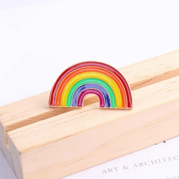 Rainbow Colorful Pride Pin Brooch - Picture 1 of 3